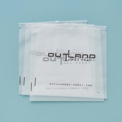 China Recyclable custom logo opp frosted plastic clear plastic zipper lock zipper clothing bags transparent packaging bags for sale