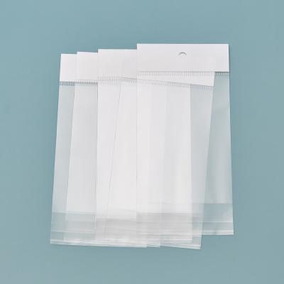 China Recyclable Custom Logo Opp Bag Small Plastic Packaging Self Adhesive Clear Opp Pill Bags Cellophane Bags With Header Card For Pills for sale