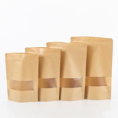 China Recycled Materials Kraft Paper Bag Paper Ziplock Packaging Bags Kraft Paper Bag With Your Own Logo Coffee Custom Packaging for sale