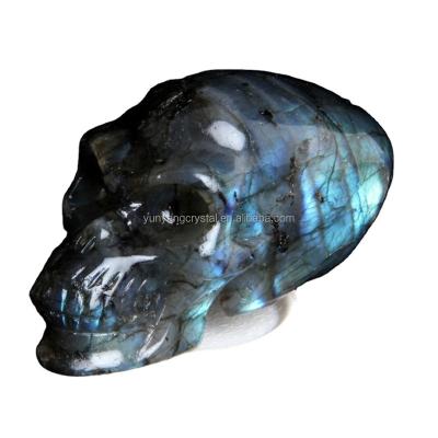 China Africa's long head labradorite carving skulls for sale