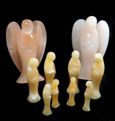 China Viet Nam Natural Yellow Jade Gemstone Virgin Mary Carving for sale