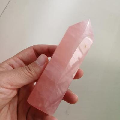 China Stone Tower Rose Quartz Healing Crystal High Quality Natural Rose Points from Europe for Sale for sale