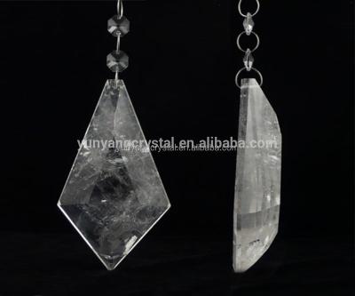 China Natural Cheap Clear Europe Rock Quartz Crystal Chandelier Pendant Piece for sale