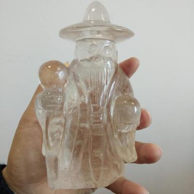 China Natural China Smokey Quartz Crystal Wizard Statue Figurines For Sale for sale