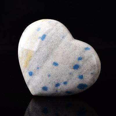 China Wholesales Heart Shaped Europe K2 Quartz Natural Crystal Hearts Carved Healing Pink for sale