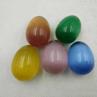 China Hand Carved Europe Cat Eye Quartz Egg Stone Yoni Eggs For Sale for sale