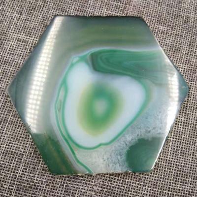 China Europe Natural Polished Crystal Agate Slices Octagon Agate Slices For Costers for sale