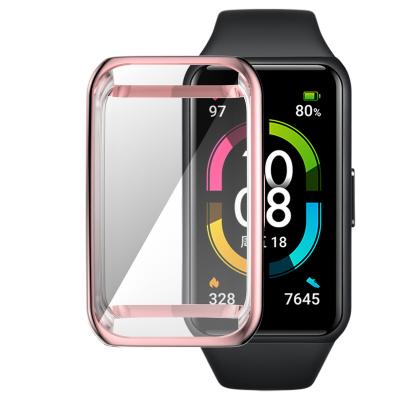 China This is Soft TPU Cover For Honor Band 6 Watch Case Soft TPU Cover For Huawei Honor Band 6 Full Screen Protector Cases Watch Protective Case for sale