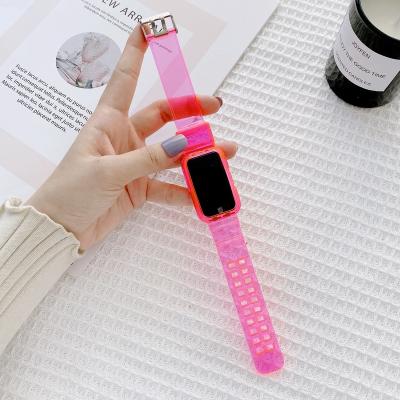 China This is New Waterproof Replacement Sports Wristband Silicone Transparent Strap Watch Band For Huawei Honor Band 6 for sale