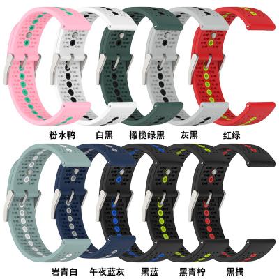 China This is waterproof strap watch bands for Huawei watch3 color hole strap for Huawei GT2 pro watch silicone strap two color sports strap for sale