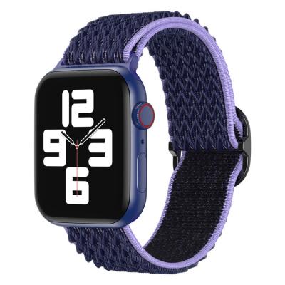 China Wholesale Wave Pattern Weave Nylon Woven Nylon For Apple Loop 45mm 41mm 44mm 40mm NATO Wrist Sports Watch Strap Band for sale