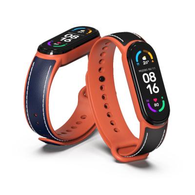 China Smart Watches New Arrivals 2021 Mijobs Bands For Xiaomi MI Band 6 MI Band 5 Strap TPU And Leather Designer Smart Watch Bands for sale