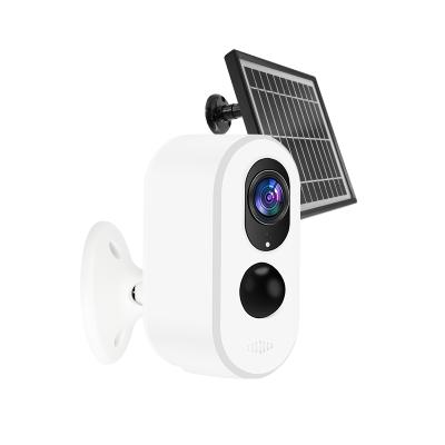 China New Style Low Power Tuya Smart Security Outdoor IP Wireless Battery Solar Cctv Human Motion Tracking Camera for sale