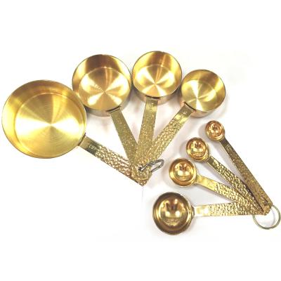 China Viable Color Stainless Steel Measuring Cups and Combo Gold Measuring Cups, Set of 8 for sale