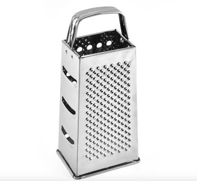 China Sustainable Stainless Steel and Bamboo Box Grater | 4 sided grater and slicer for sale