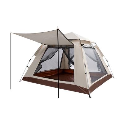 China Hexagonal Diamond Ground Nail Portable 3-4 Person Hiking Tent Outdoor Camping Waterproof Tent for sale