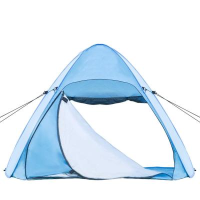 China Outdoor quick open tent free setup portable beach camping tent straight tie type for sale