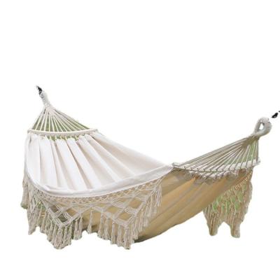 China Wholesale Modern Leisure Indoor Outdoor Outdoor Camping Hammock Hammock Tassel Exotic Romantic Design Double for sale