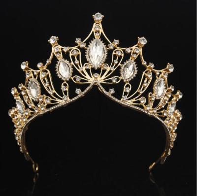 China Telephone Line Shape Gold Silvery Crystal Headbands For Women Bridal Tiaras And Crown Wedding Hair Jewelry Bride Crown Head Ornaments for sale