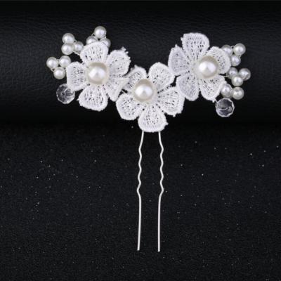 China Phone Line Shape 2018 Fashion Wedding Hair Accessories Freshwater Pearl Hair Band For Bridal Flower Crystal Hair Women Lace Clips for sale