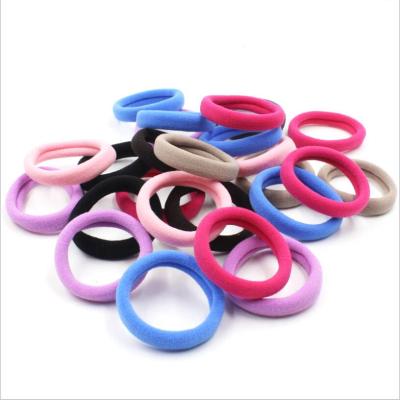 China Telephone Line Form Popular Nylon Flat Mini Colorful Hair Tie Ring Bands High Elastic Rubber Band Hair Ring for sale