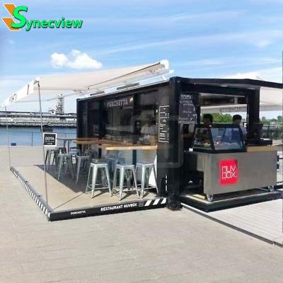 China Synecview 2023 20ft container cafe restaurant shipping container bar cafe traditional 40ft times with kitchen for sale food for sale