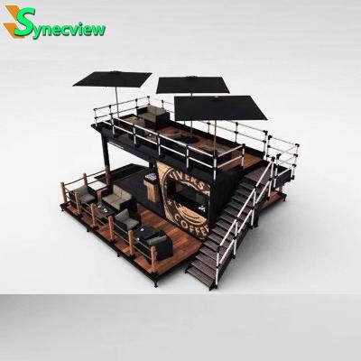 China EUROPEAN Synecview factory outlet beach shipping container bar for sale stackable prefab container cafe beach style cafe container for sale