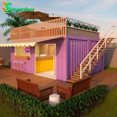 China EUROPE Coffee Shop Kiosk Designs Booth Restaurant Bar Prefab Small Movable Cafe Furniture Portable Shipping Container for sale