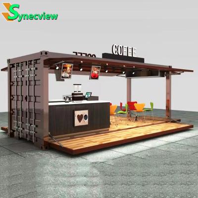 China EUROPEAN Outdoor Mobile Container House Portable Prefab Bakery Coffee Kiosk Designs for sale