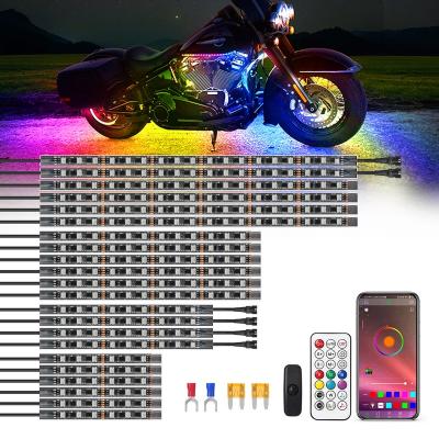 China Brake Light 22PCS Riding Cycling Motorcycle Light up Bike Wheels auxiliary Lights for Motorcycles Addressable Magic Under-Glow Strips Light for sale