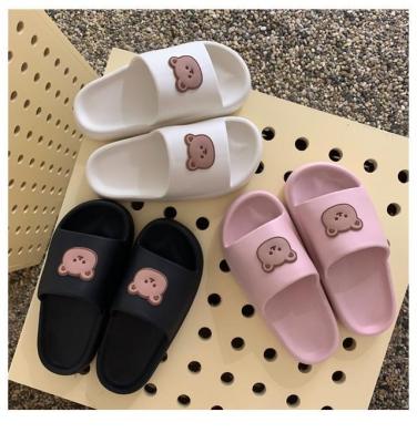 China 2021 Sunny Kawaii Home Soft Durable Women's Bear Summer Flip Flop Sandals Platform Casual Bedroom for sale