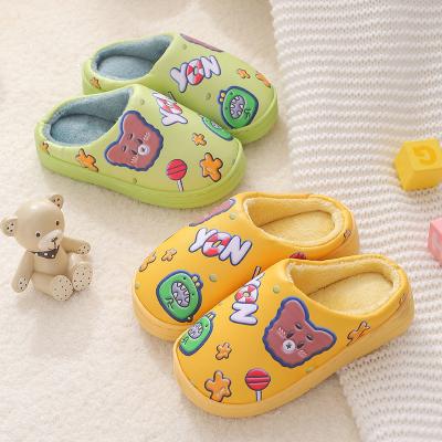 China New Cute Anti-slippery Winter Children's Cotton Slippers Soft-soled Non-slip Toddler Girl Fluffy Soft-soled Slippers Kids Slippers for sale