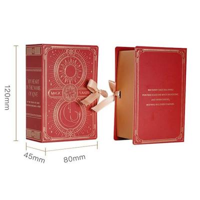 China New Disposable Luxury Folding Chocolate Gift Box Jewelry Packaging Red Paper Gift Box for sale