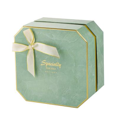 China Wholesale Disposable Small Candy Moon Jewelry Paper Box Hexagonal Christmas Gift Box Packaging for sale