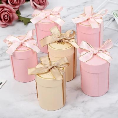 China Wholesale Recyclable Beauty Chocolate Candy Packaging Boxes Small New Round Gift Box With Lid for sale