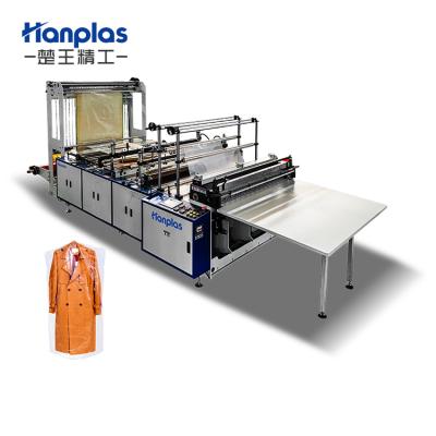 China HP-DH Factory Disposable Transparent Plastic Clothing Bag Dust Cover Hanging Bag Making Machine for sale