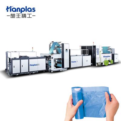 China HP-RD Hotels Automatic Interleaved Suction Strip Bag On Roll Making Machine HDPE LDPE Rolling Garbage Bag Making Machine for sale