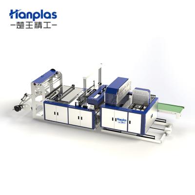 China Food Burnable Recycled PE PP HDPE Three Fold Folding T-shirt Bag Making Machine For Exporting To Japan Japanese Garbage Bag for sale