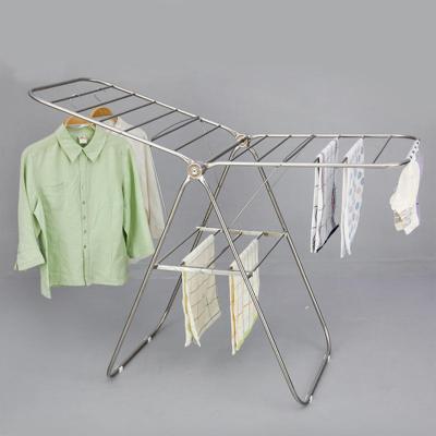 China (Other) LEEKING Multifunctional Adjustable Stainless Steel Portable Adjustable Wing Shaped Floor-standing Hanger for sale