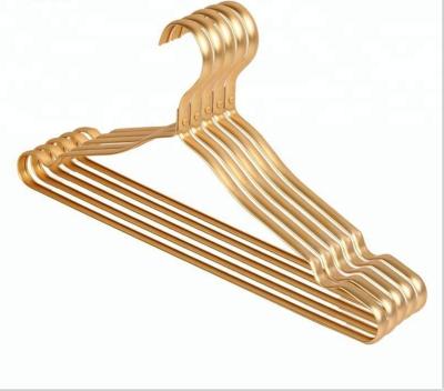 China Wholesale multifunctional thick aluminum and gold hangers, metal hangers for sale