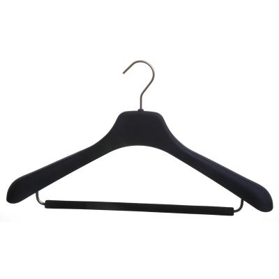 China Multifunctional Customized High-grade Plastic Suit Hanger Clothing Store Display Hanger With Non-slip Rod for sale