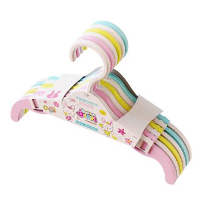 China LEEKING Multi-Function Wholesale Multi-Function Children's Hangers Dry and Wet Dual-Use Cute Adjustable Kids Baby Clothes Drying Hanger for sale