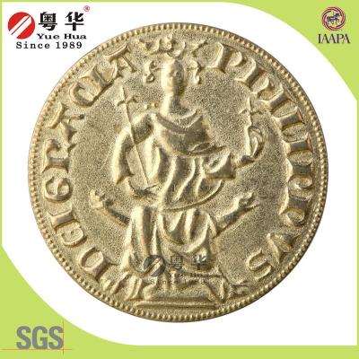 China Custom Cheap Replica Metal Fake Gold Coins From China Brass Manufacturer for sale