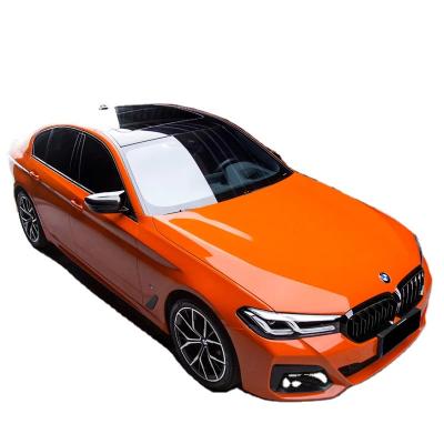 China Business/Luxury 5*59ft Super Gloss Crystal orange car paint vinyl wrap color changing car wrapping vinyl car wrapping foil for sale