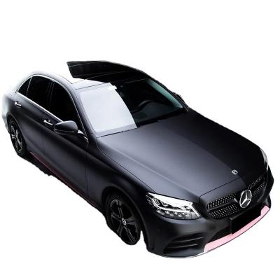 China Business/Luxury Popular High Stretchable Bubble Free Self Adhesive car wrap vinyl super matte black grey brown color changing car wrapping for sale