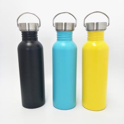 China Sustainable 750ml recyced lightweight drinking water bottle stainless steel sports bottle for sale