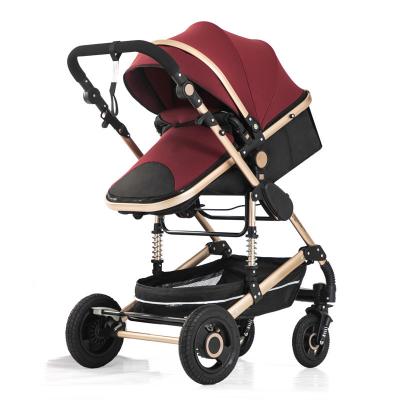 China High Quality Multifunctional 3 In 1 Stroller Baby Strollers High Luxury Landscape Baby Carriage Multifunctional Baby Pram For Travel for sale