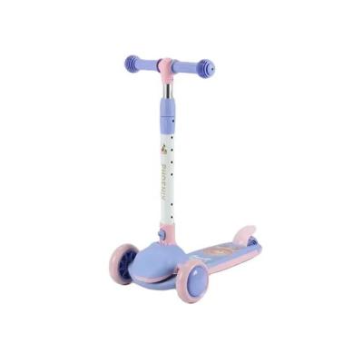 China Hot Selling Hot Sale 3-Wheel PU Widened Electric Children's Kick Scooter LED Wheel Kick Scooter Infant Adjustable Children's Pedal Scooter for sale