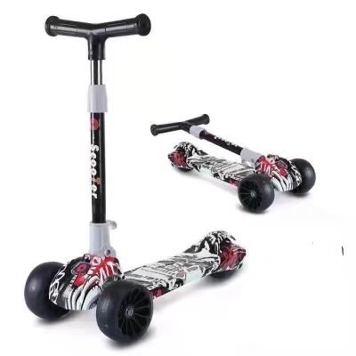 China Instant Wholesale Children's Toys Big PU Wheel Widened Wheel With Led Customizable Kids Tricycle Kids Scooter for sale