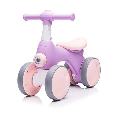 China New Model Exercise Balance Four-wheel Children's Balance Bike with Music and Light Bubble Device Scooter Baby Balance Car Bike with Pedal for Kids for sale